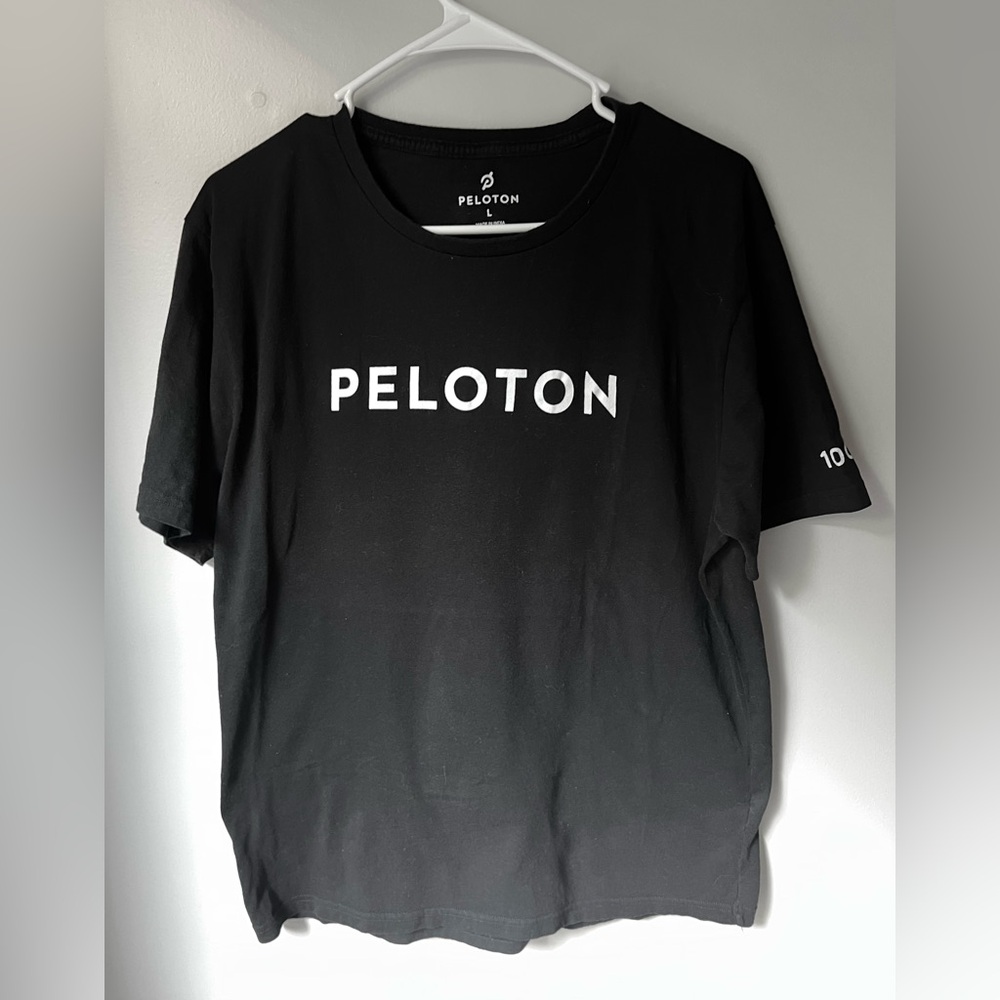 Peloton Men’s Short Sleeve T-Shirt (Size Large) Black | Athletic Brand